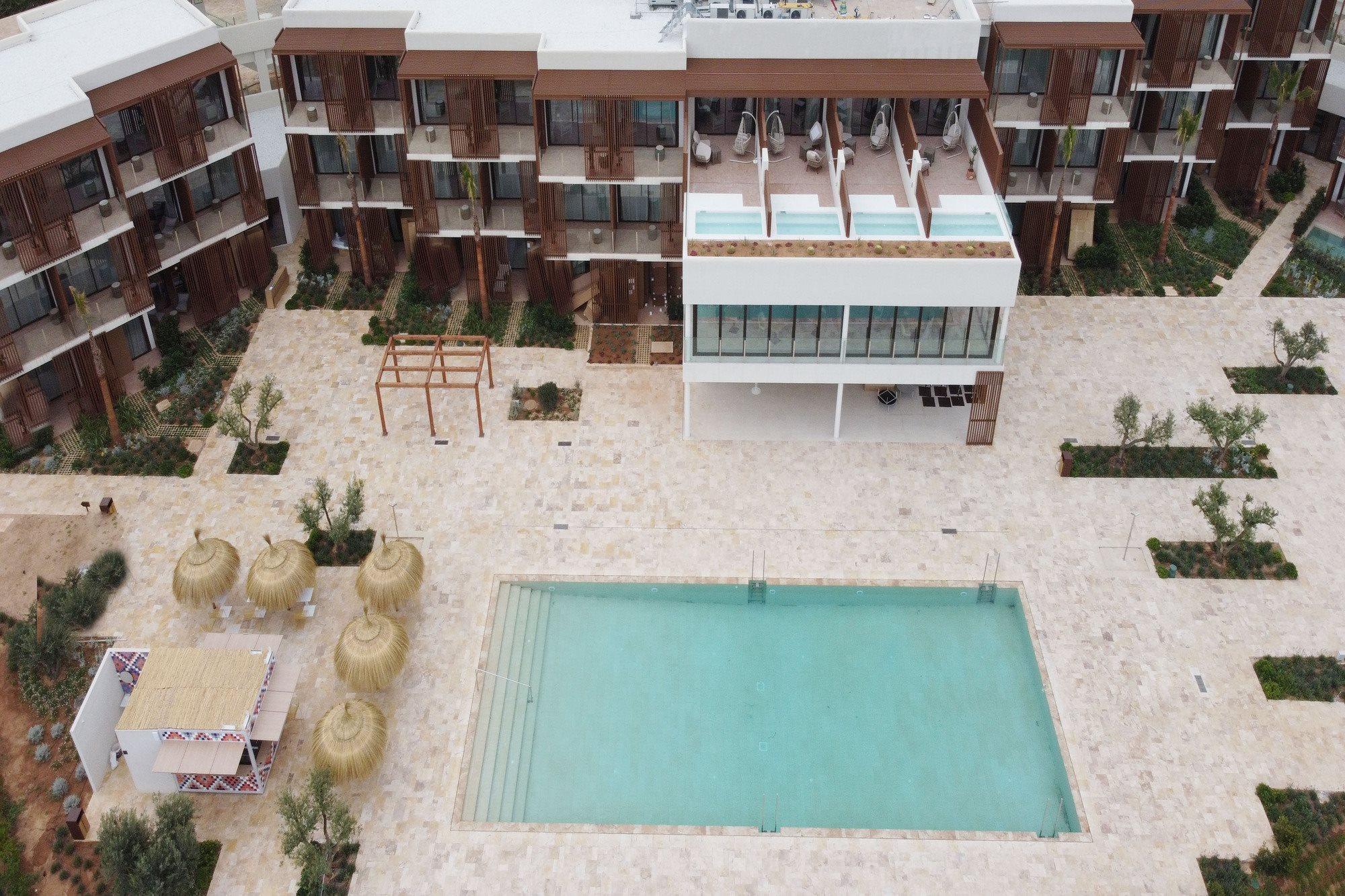 Cala San Miguel Ibiza Resort, Adults Only, Curio Collection By Hilton Port de Sant Miguel Экстерьер фото Aerial view of the hotel